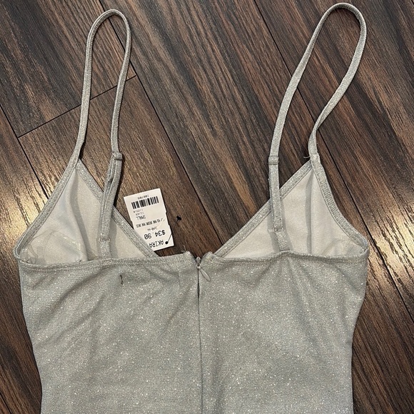 NWT- Elegant Silver Dress by Akira (size S) - Picture 6 of 6